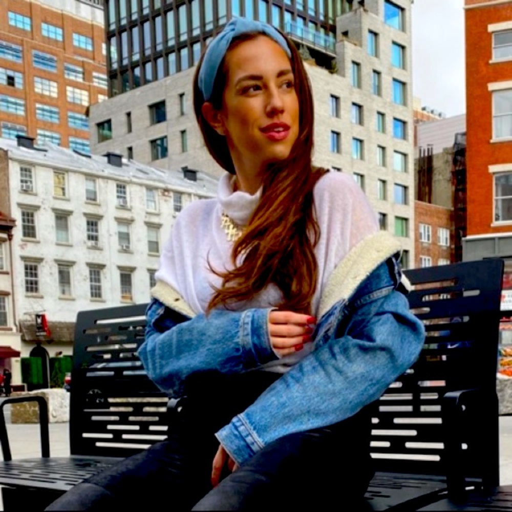 Blue Revival Got me Twisted Light Blue Denim Top Knot Head Band